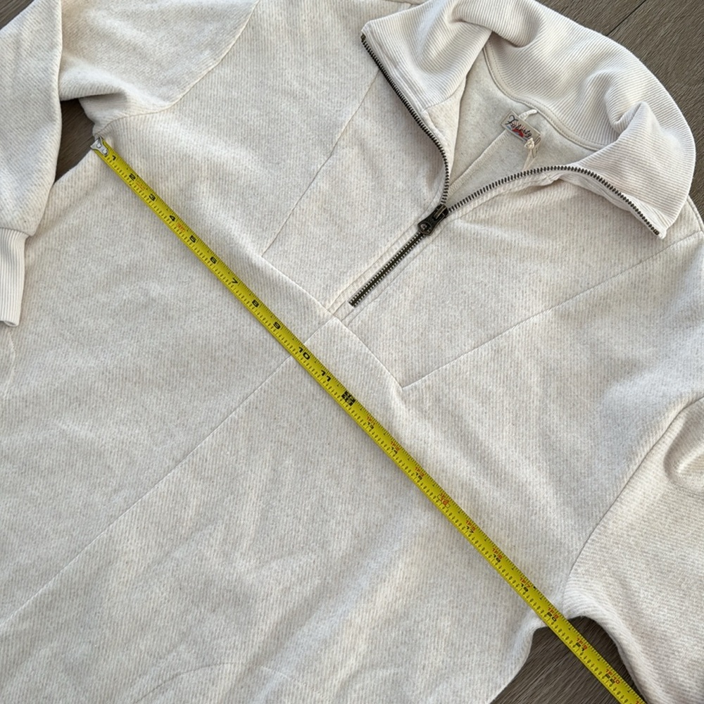 Faherty Legend Quarter Zip Dress Off White NWT size small - Picture 9 of 11